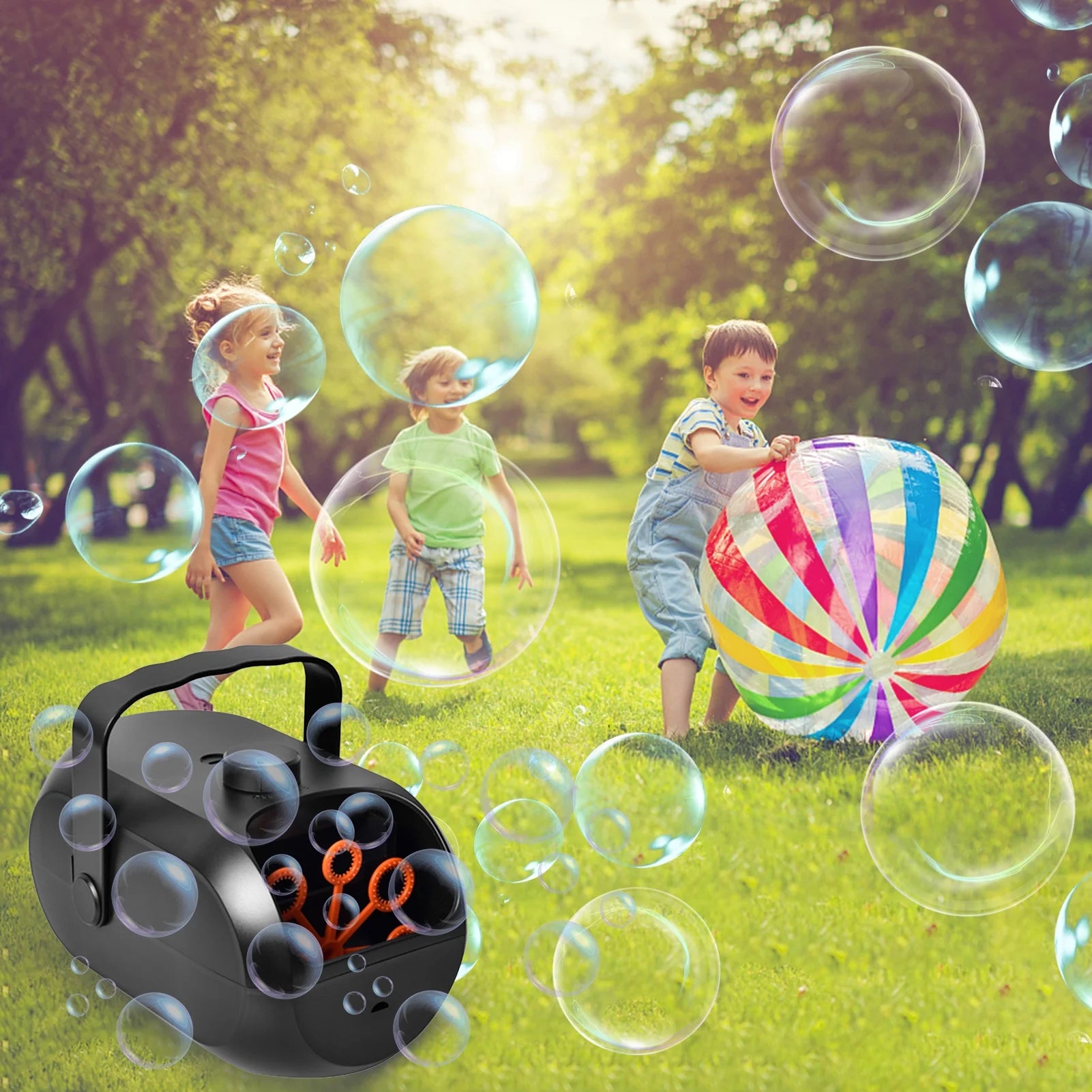 Portable Rechargeable Bubble Machine Y85674