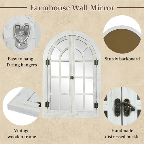 Arched Wall Mirror Wood Frame W44527