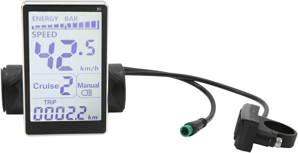 24V 36V 48V 60V 5 Pin M5 LCD Panel Screen for 31.8 22.2mm Handlebar Electric Bikes S50227