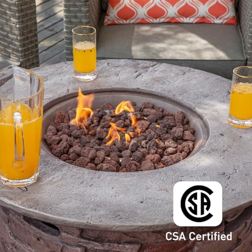 32-inch Round Propane Fire Pit Table with Stainless Steel Burner I58024