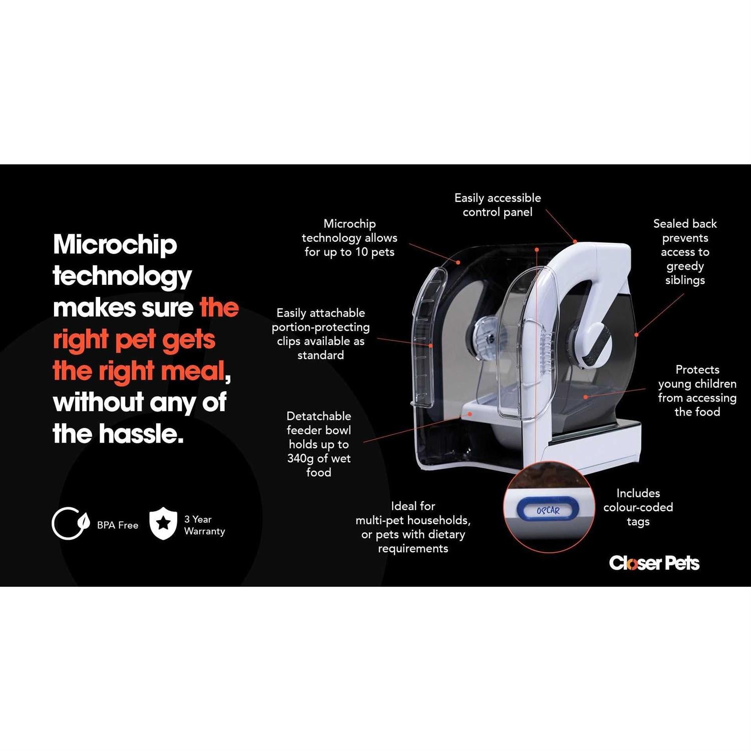 Automatic Microchip Pet Feeder V6329