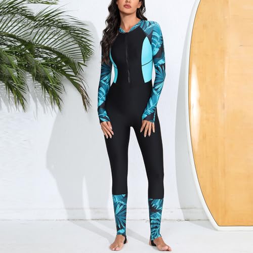 Long Sleeve Long Pant Zip Front One Piece Swimwear G831