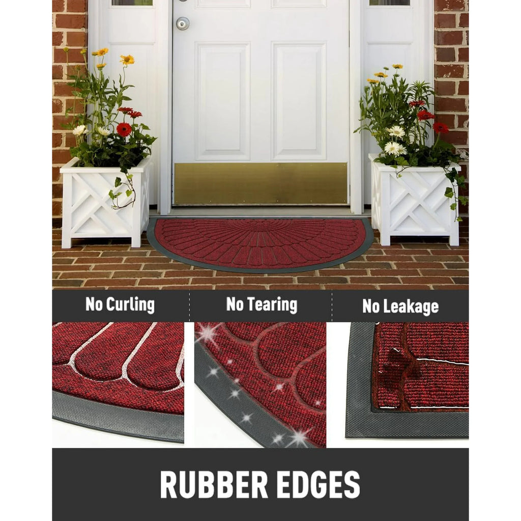 Red 24”x47” Durable Rubber Non Slip Door Mat I313244