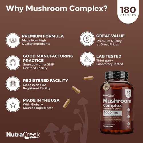 180 Mushroom Capsules X5582