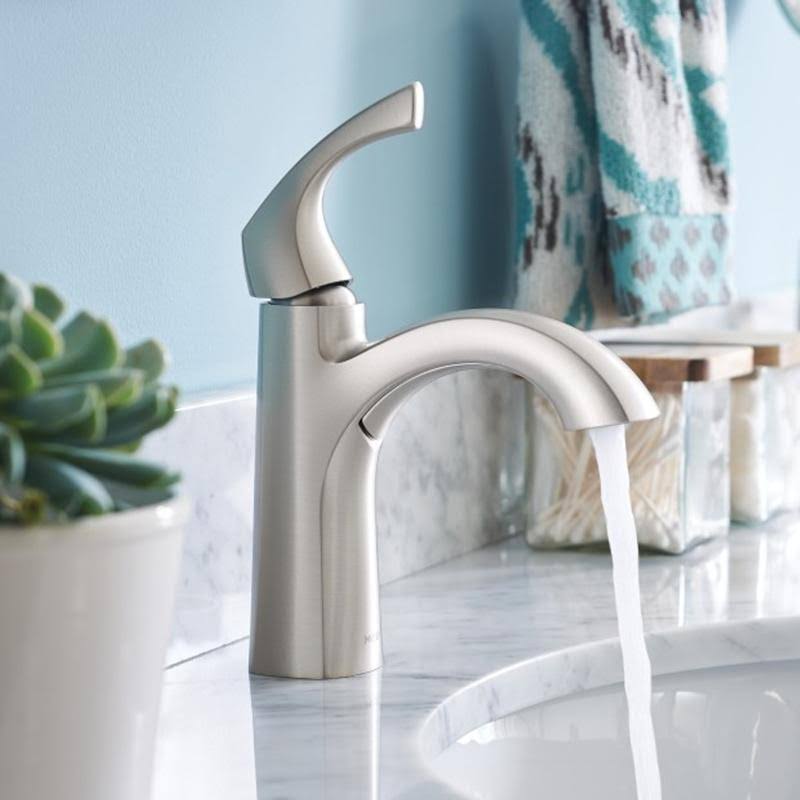 Brushed Nickel Single Handle Lavatory Faucet 4 in. L12336