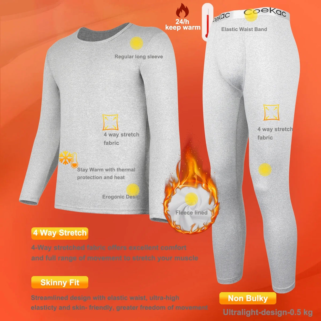 Fleece Lined Thermal Underwear Set M220256