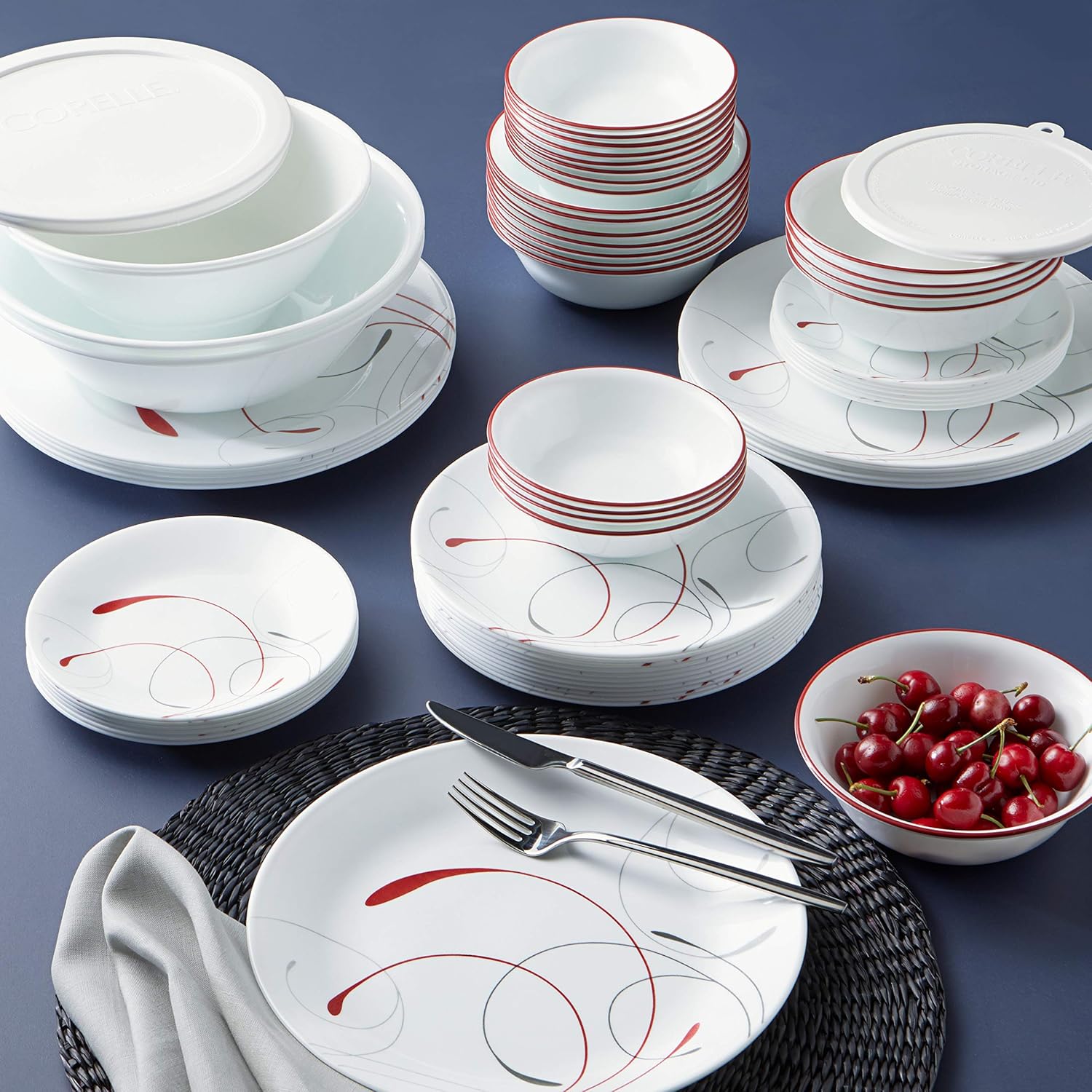 78-Piece Triple Layer Glass Dinnerware Set O558963