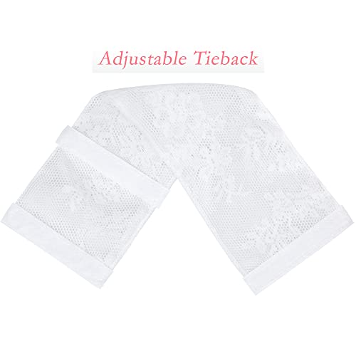 White Semi Sheer Voile Curtains 72 Inches 2 Pieces N215580