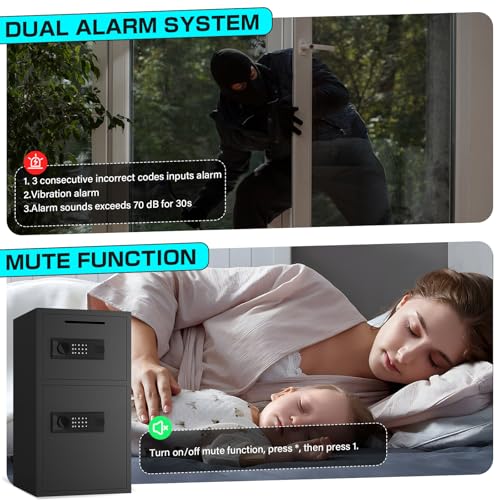 2.6 Cub Fireproof Drop Safe with Digital Touch Screen Keypad L4915