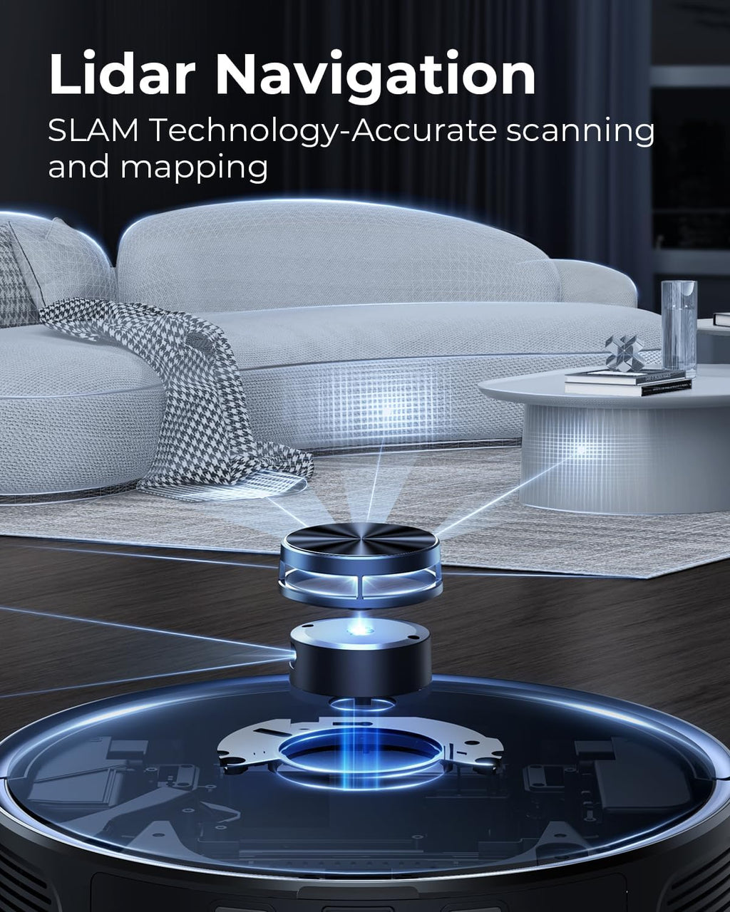 3 in 1 Robot Vacuum and Mop Combo with Self Emptying Station K8842