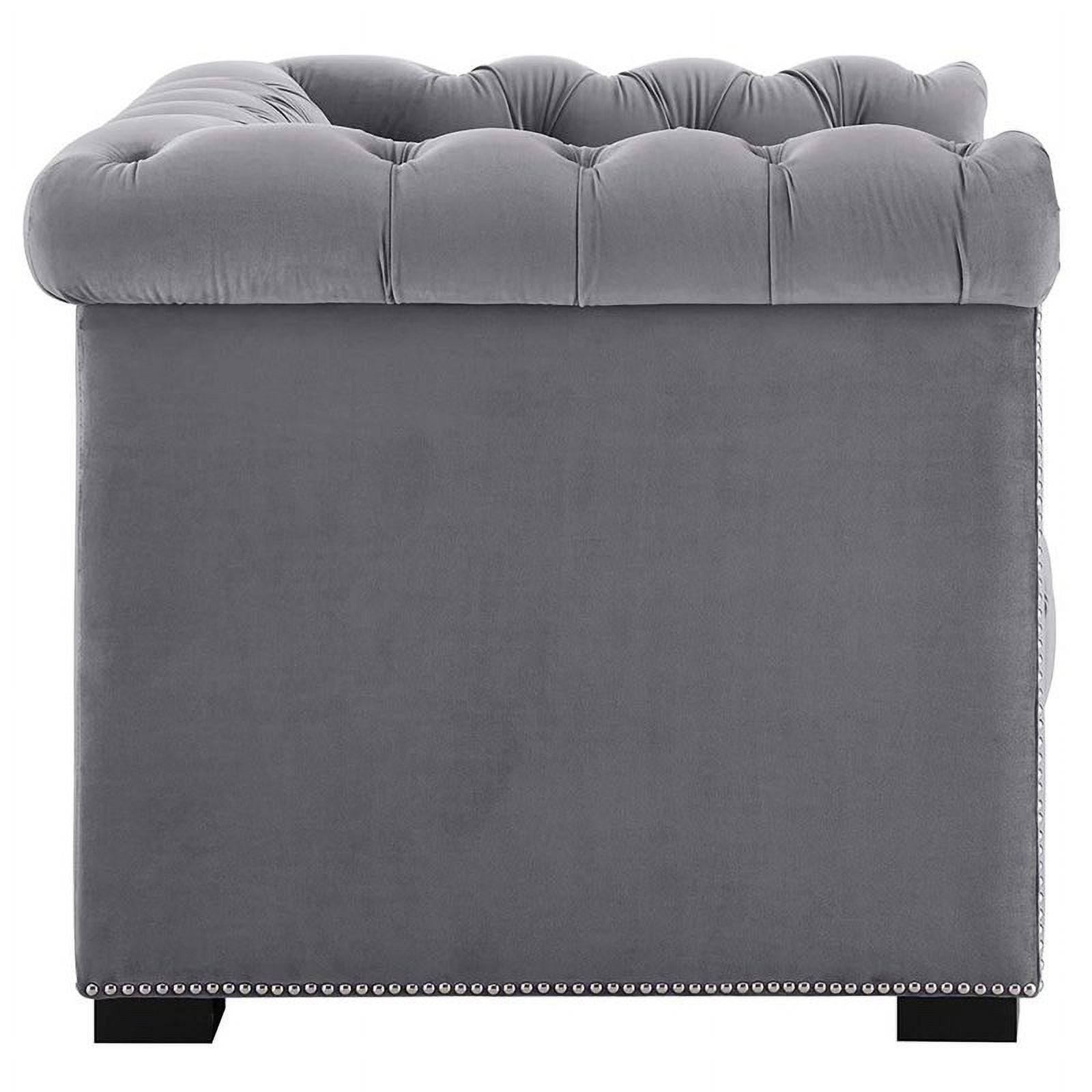 Gray Velvet Accent Chair K991873