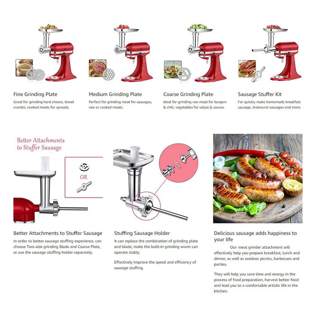 3 Sets Meat Grinder Slicer Juicer Attachment Z930900