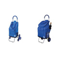 Blue Folding Grocery Cart with 3 Wheels R6036