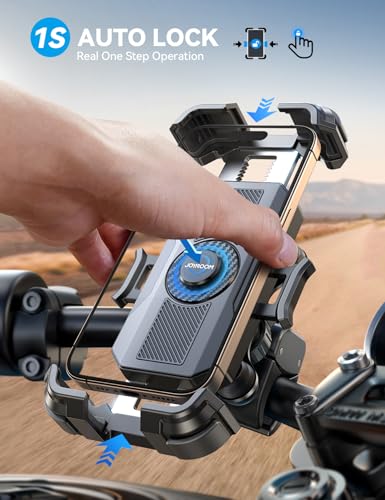 Motorcycle Phone Mount Holder with Metal Handlebar Clamp for 4.7-7" Cell Phones D84976