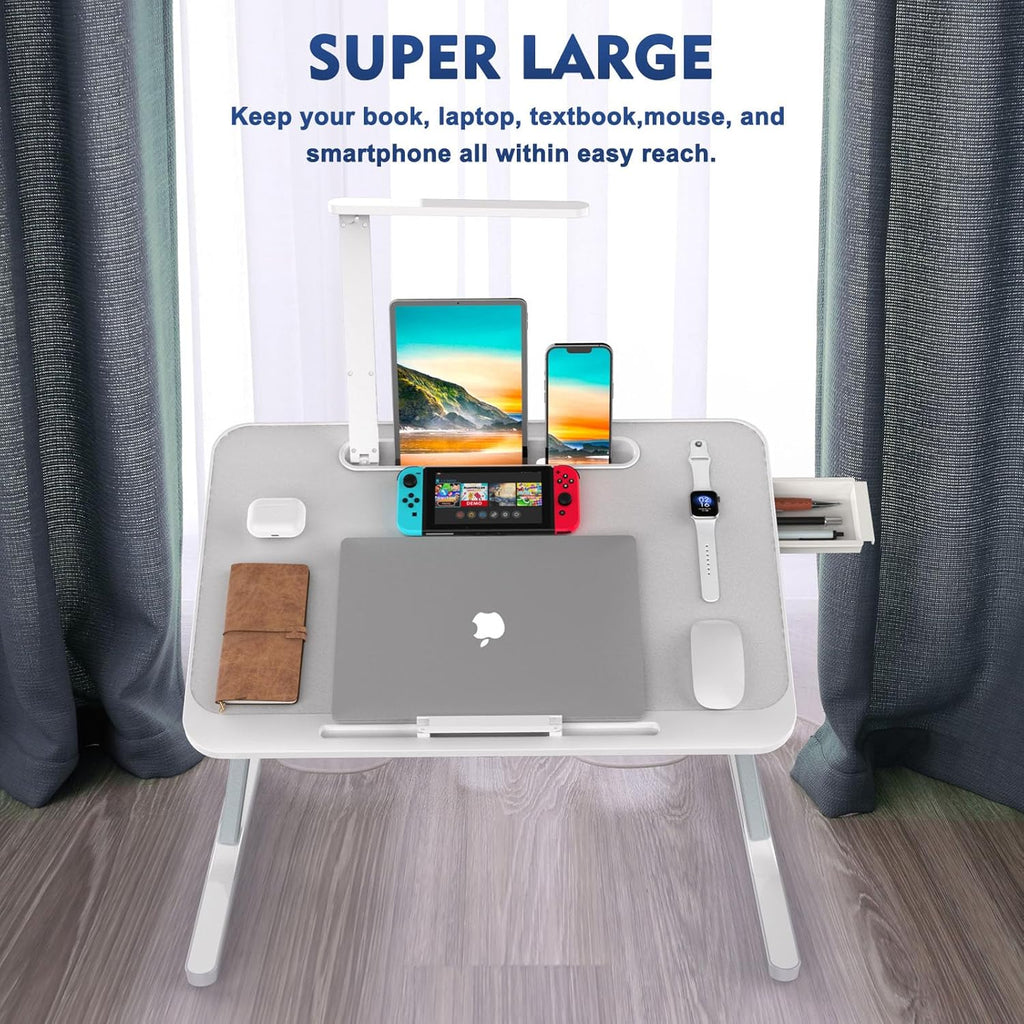 Grey Adjustable Lap Desk with Led Light T29966