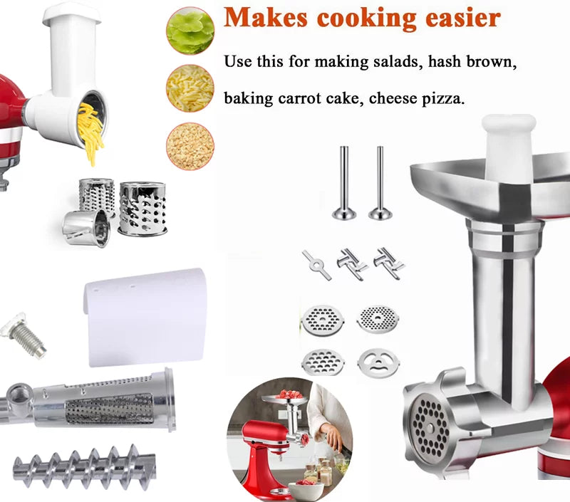 3 Sets Meat Grinder Slicer Juicer Attachment Z930900