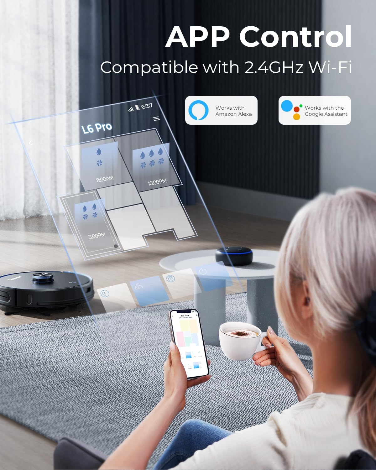 3 in 1 Robot Vacuum and Mop Combo with Self Emptying Station K8842