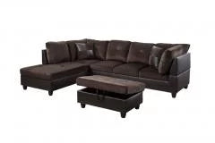 103.5'' Sectional Sofa with Storage Ottoman U88641