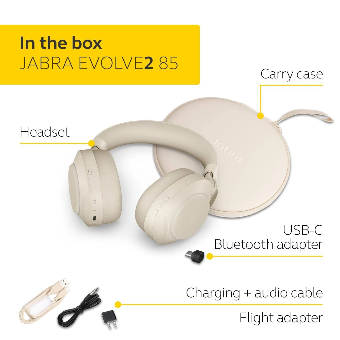 Beige Stereo Headset P6923