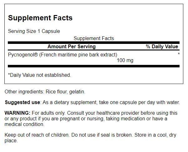 Pycnogenol 100 Milligrams 30 Capsules D146