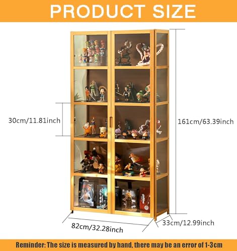 68" Curio Display Cabinet with Acrylic Glass Door F2804