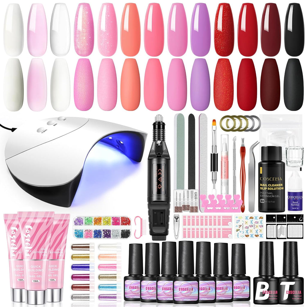 10pcs Gel Nail Polish Kit with U V Light and Drill Z574362