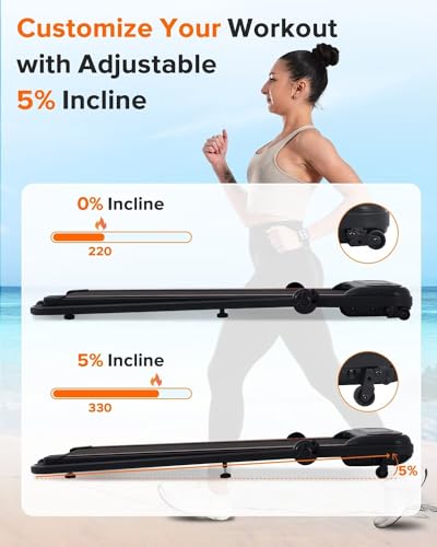 2 in 1 Folding Electric Treadmill with Remote Control C84769