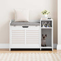 Litter Box Enclosure with Top Opening with Cushion Cat Litter Box Furniture E369806
