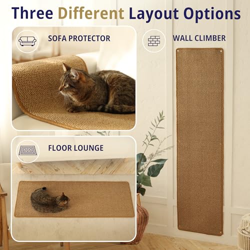 Cat Wall Climbing Carpet 67" x 17.5" with Fixed Nails V7818
