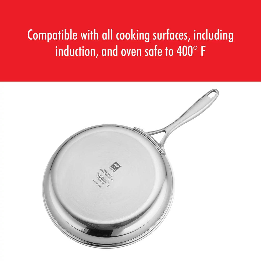 Stainless Steel Ceramic Nonstick Fry Pan with Lid J1620