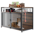 41" Wooden Dog Crate with Storage Side End Table C242