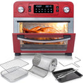 24QT Stainless Steel Countertop Toaster Air Fryer Oven Red L438517