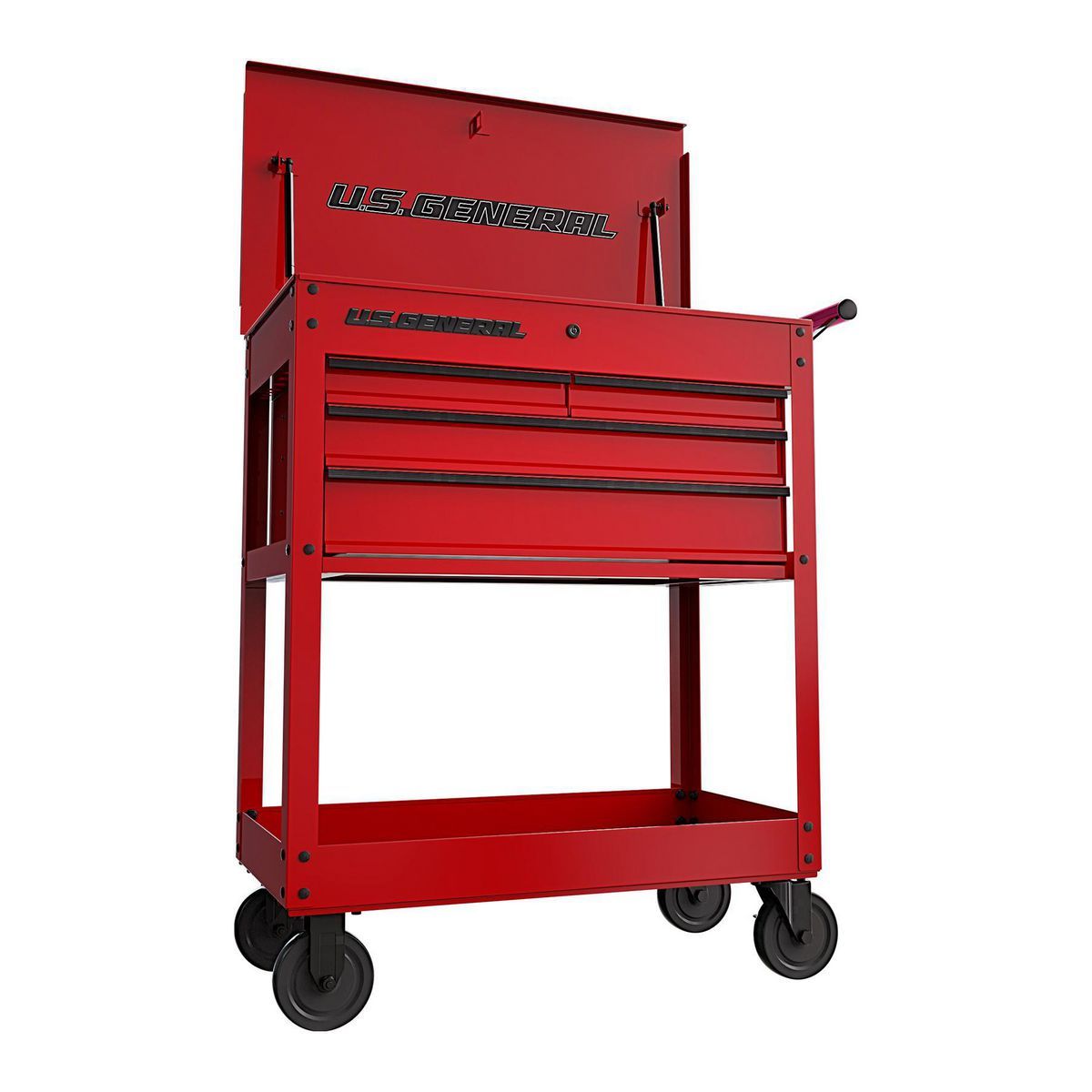 30 in. 4-Drawer Red Tech Cart M838272