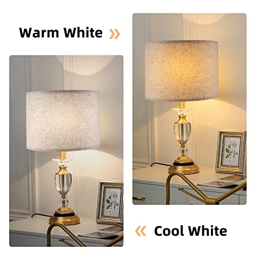 Beige Drum Fabric Lampshades Set of 2 E9315