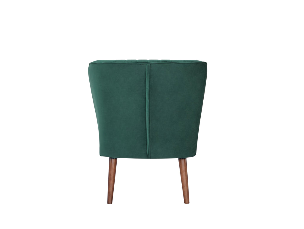 Green Velvet Armless Chair Q6490