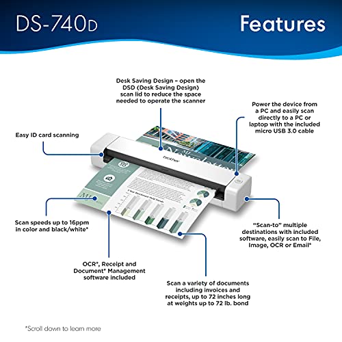 Duplex Compact Mobile Document Scanner J8989