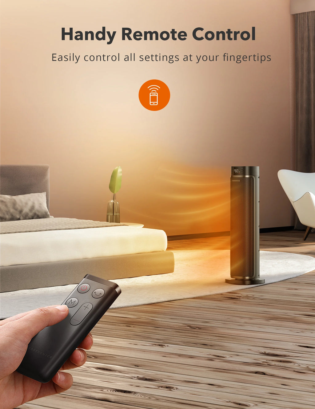 1500W PTC Ceramic Heater with Remote F809