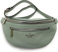 Light Pistachio Leather Belt Bag Fanny Pack V445