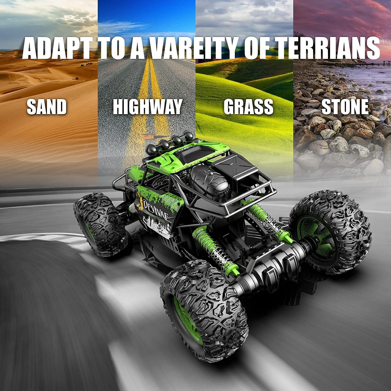 1:12 4WD 2.4GHz Remote Control Monster Truck with 2 Batteries B4566
