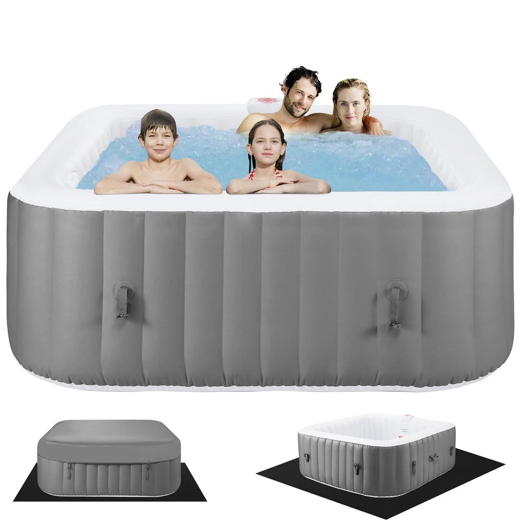 Inflatable Hot Tub with Lockable Cover Z90418