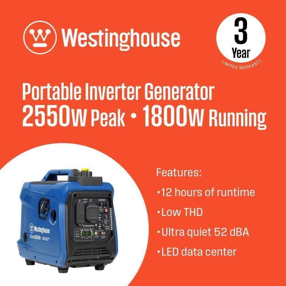 2550 Peak Watt Portable Inverter Generator J60937