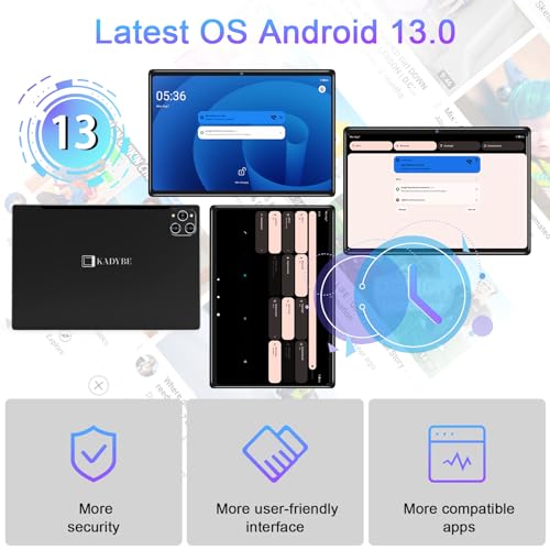 Android 13 Tablet 10 Inch 128GB ROM 16GB RAM 2 In 1 with Keyboard Octa-Core 13MP Camera FHD IPS Display A388