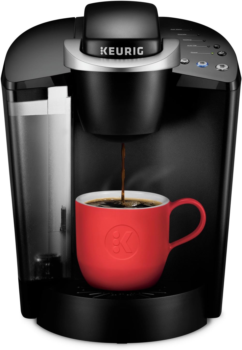 Single Serve Programmable Coffee Maker, 6 to 10 oz. Brew Sizes, Black & Standalone Frother, Hot and Cold Frothing, 6 Oz, Black R701386
