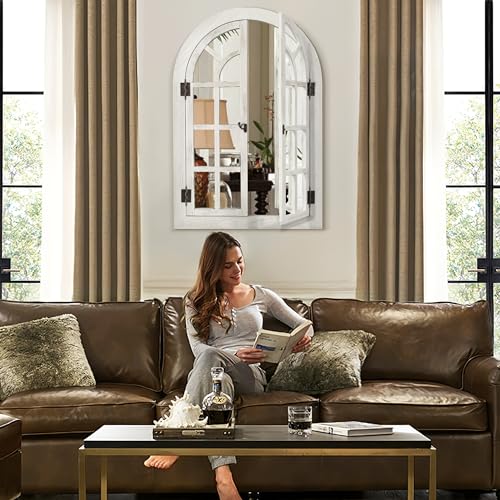 Arched Wall Mirror Wood Frame W44527
