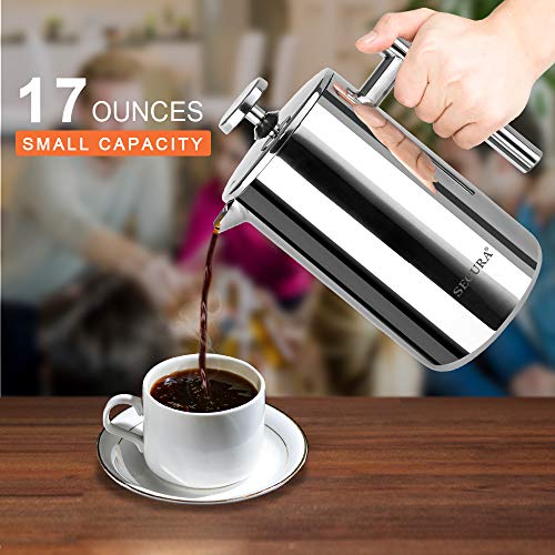 34oz Stainless Steel French Press Coffee Maker E846765