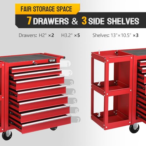 7-Drawer Rolling Tool Chest with Lockable Wheels R66727