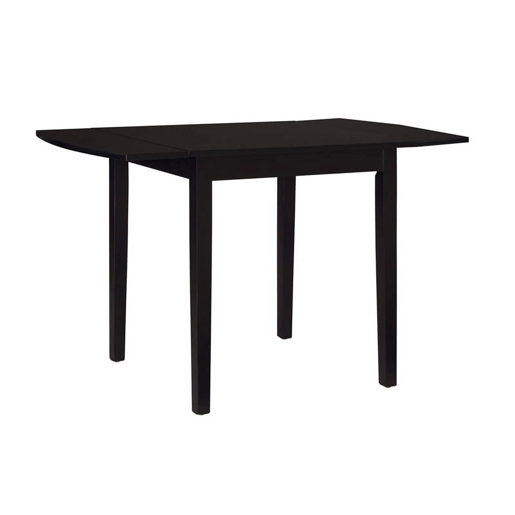Black Wood Square Drop Leaf Table U19330
