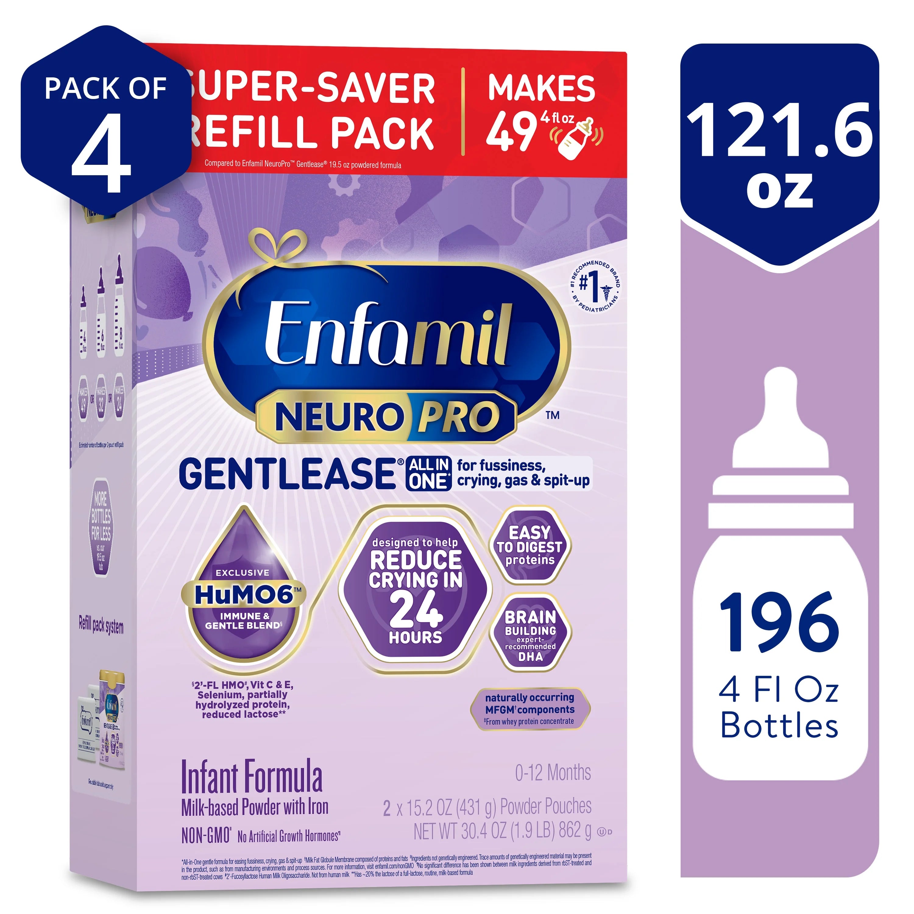 30.4 Oz Baby Formula, 4 Boxes D5515