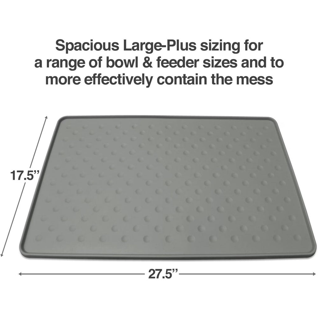 Grey Silicone Dog Food Mat, 27.5 x 17.5 S4860