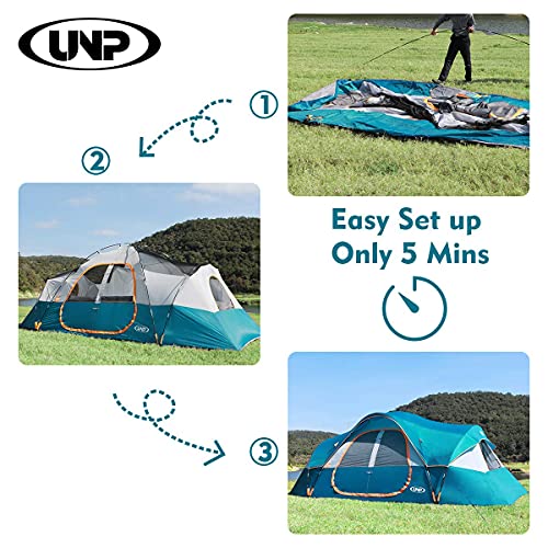 10-Person Double Layer Waterproof Camping Tent Q890858